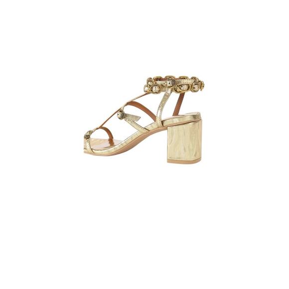 Kurt Geiger London Regent Buckle Embellished glamorous Gladiator Sandal leather. - Picture 5 of 8